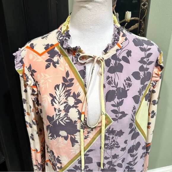 Sanctuary Floral Patchwork Boho Blouse - Size M - Picture 2 of 11